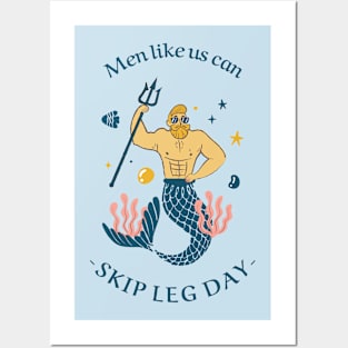 Mermen Merman leg day Posters and Art